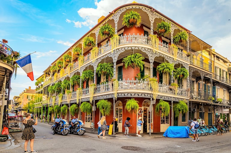 Arquitectura del Barrio Francés de Nueva Orleans.