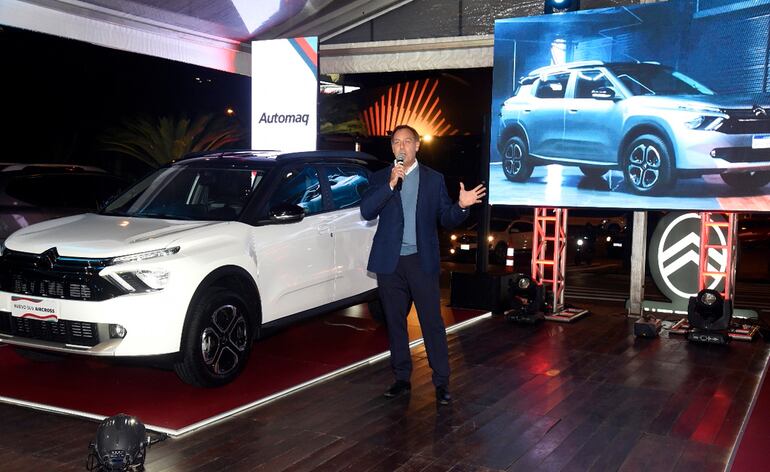 Jorge Pecci, presidente de Automaq, en  la presentación oficial del Citroën SUV Aircross.