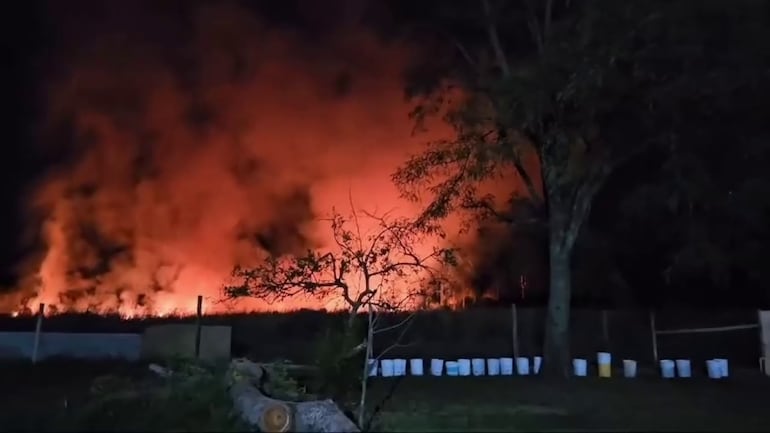 Un incendio de pastizales pone en riego al refugio de animales “Mi pequeño hogar”, ubicado en Escobar.