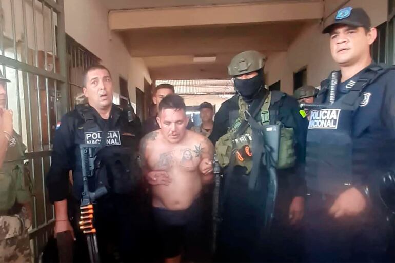 Milciades Giménez Prieto, uno de los miembros del Clan Rotela, durante la operación Veneratio. 