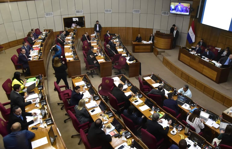 Sesión de la Cámara de Senadores. 