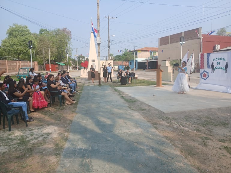 Acto de recordacion de la victoria de Boqueròn en Fuerte Olimpo.