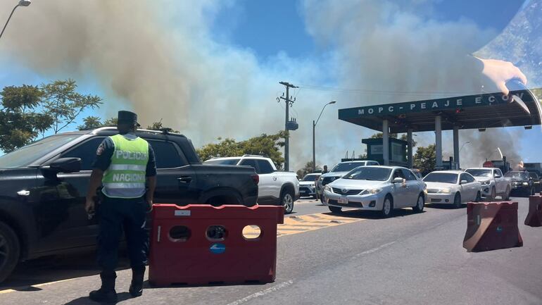 incendio ruta Luque San Bernardino