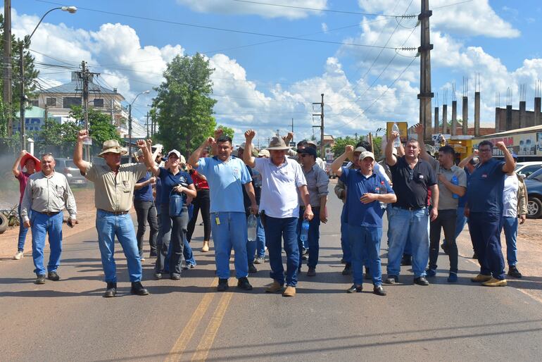 El cierre de la ruta PY08 es de forma intermitente por cada 10 minutos.