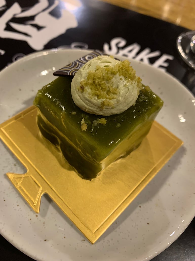 Mousse de matcha.