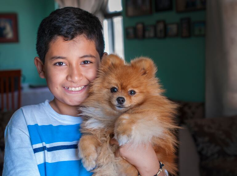 Un niño y su perro