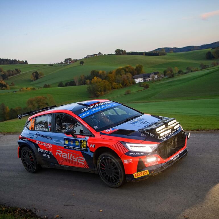 Fau Zaldívar tuvo una buena presentación sobre el asfalto del Rally de Europa Central, donde concluyó octavo.