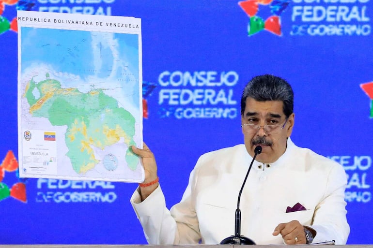 El presidente de Venezuela, Nicolás Maduro, durante una conferencia, en Caracas.