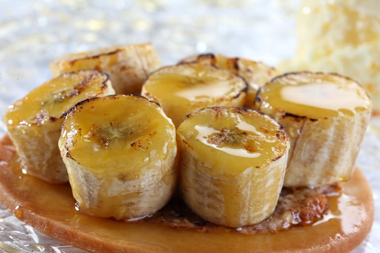 Bananas caramelizadas.