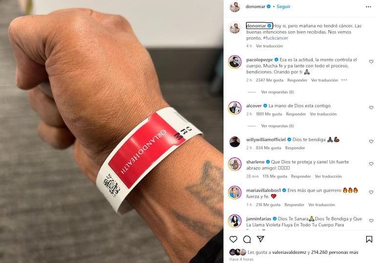 Don Omar contó en sus redes sociales que tiene cáncer. Sus fans lo llenaron de mensajes de apoyo.