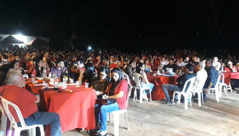 El festejo llevado a cabo ayer en la Seccional Colorada 125 de Caaguazú.