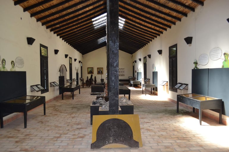 El museo La Rosada, que funciona dentro del Parque Nacional de Ybycuí, en el lugar se puede apreciar lo que había quedado de aquel ataque de las fuerzas uruguayanas.