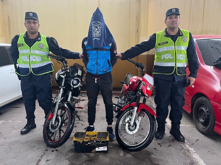 Este joven de 20 años fue aprehendido como supuesto autor del robo de una motocicleta.