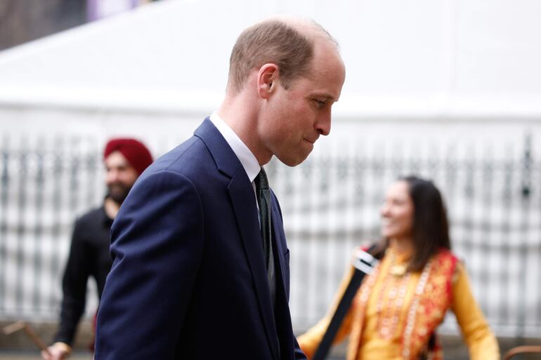 Guillermo, príncipe de Gales, llega a la abadía de Westminster por el Día de la Commonwealth.