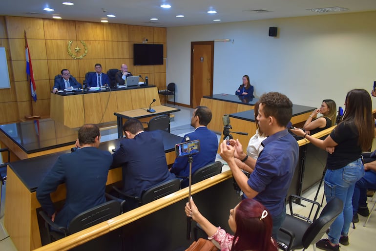 Momento de la lectura de la sentencia del juicio oral y público al ciudadano español.