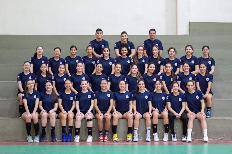 Selección paraguaya U16 que nos representará en el Sur Centro América, en nuestro país.