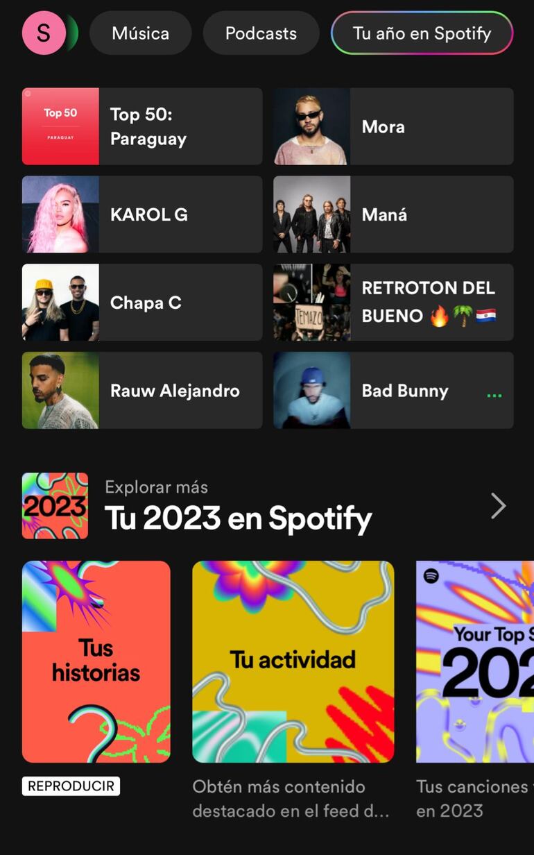 Tu año en Spotify.