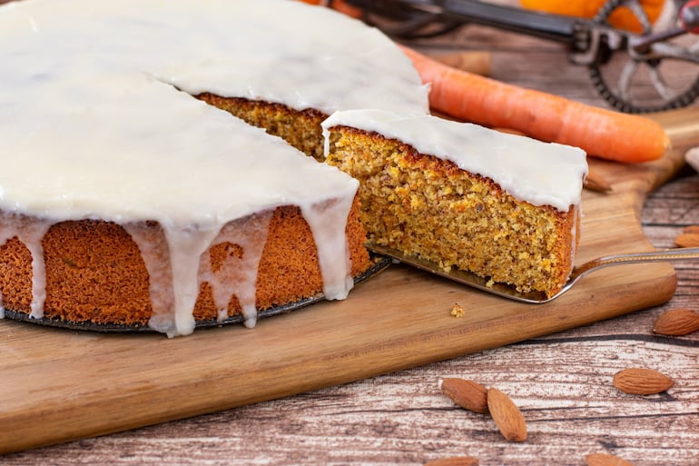 Torta de zanahorias.