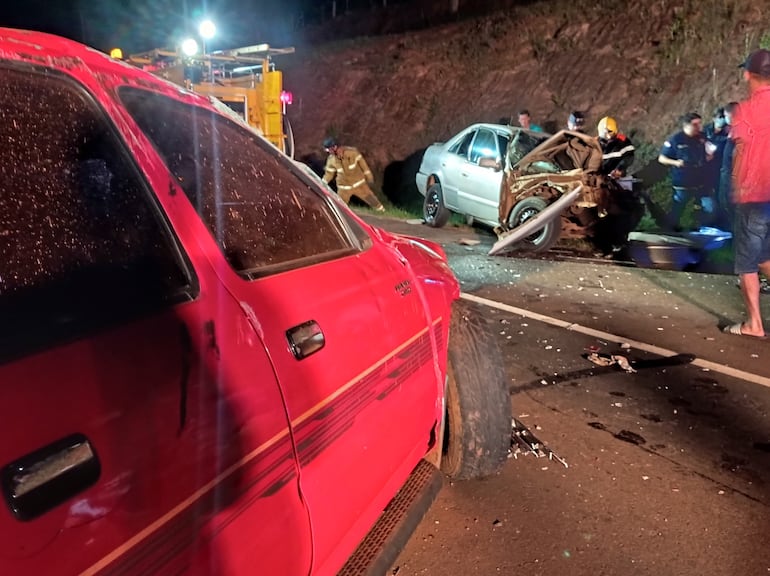 Imagen del accidente fatal registrado en Trinidad, departamento de Itapúa.