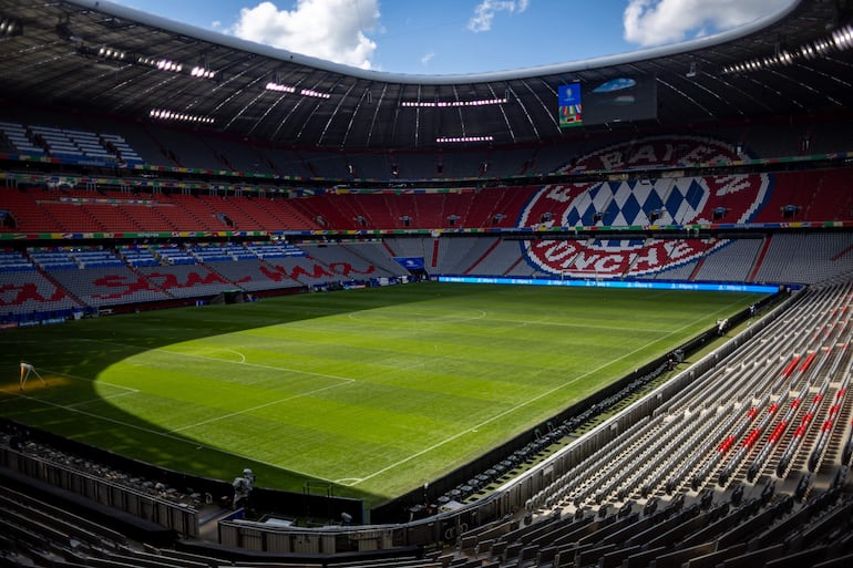 El estadio Allianz Arena, la casa del Bayern Múnich, es sede del partido inaugural de la Eurocopa 2024. 