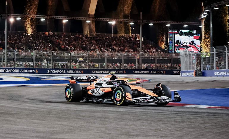 Lando Norris se paseó en Singapur