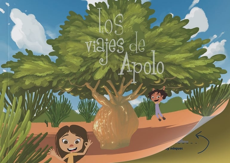 Portada del libro “Los viajes de Apolo” en su edición “El Gran Chaco”, editado por la asociación sin fines de lucro Mapa Abriendo Caminos.