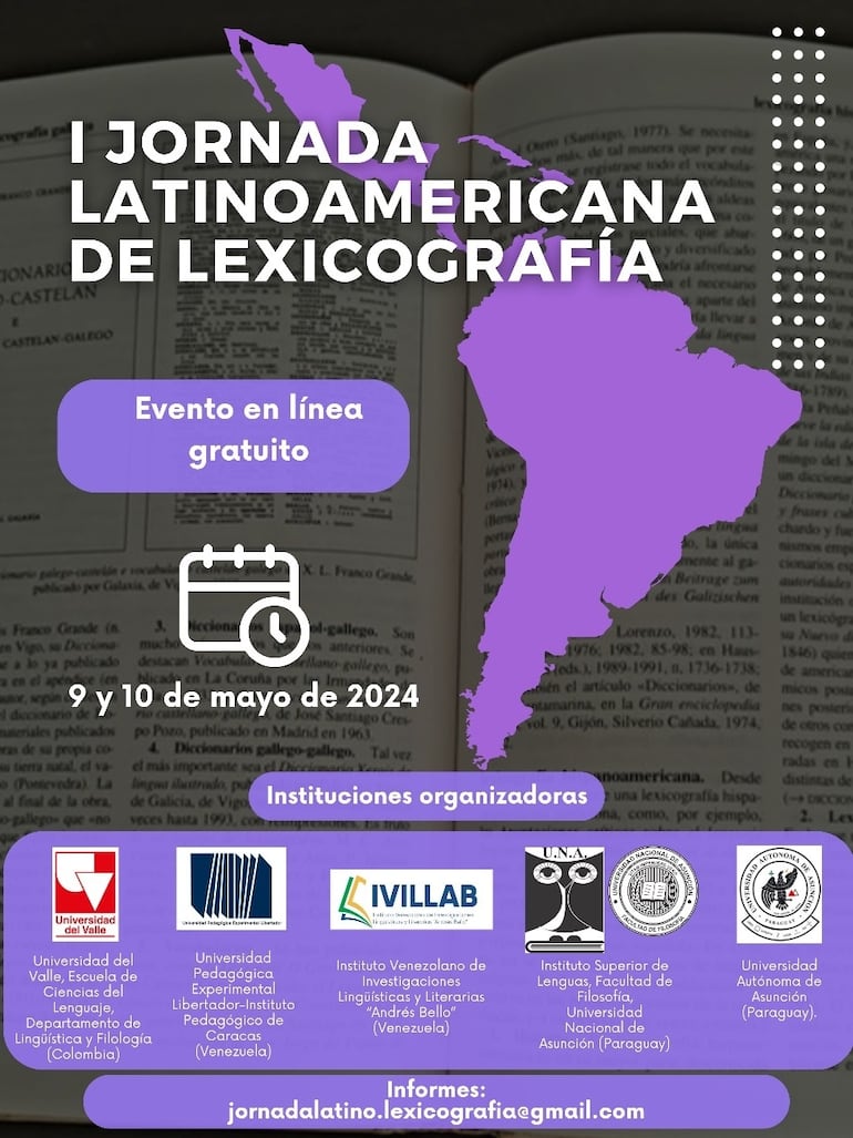 Afiche promocional de la jornada latinoamericana de lexicografía.