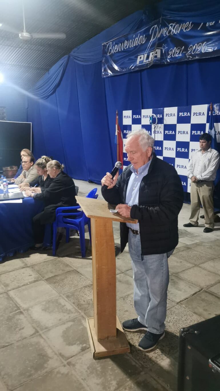 Miguel Saguier durante la sesión del PLRA.