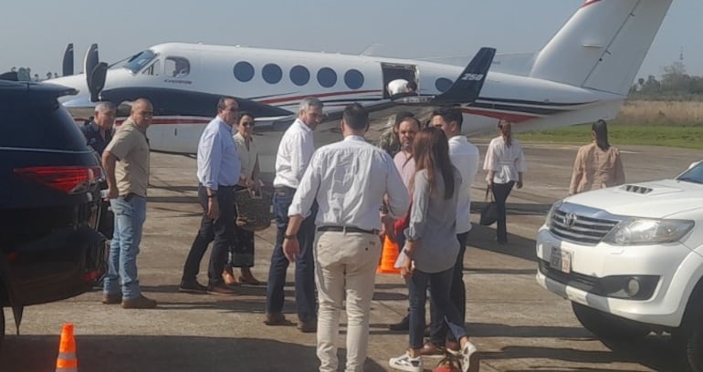 VDB El presidente de la Republica, Mario Abdo Beniez, durante su visita en Coronel Oviedo