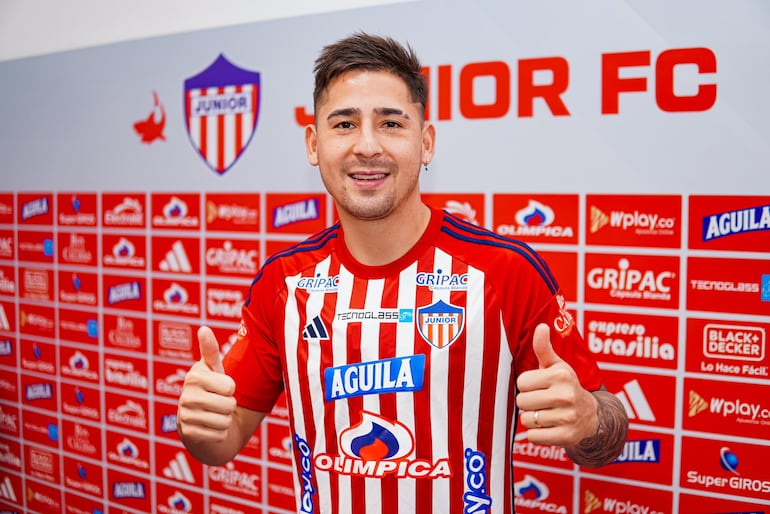 Guillermo Paiva con la camiseta del Junior de Barranquilla