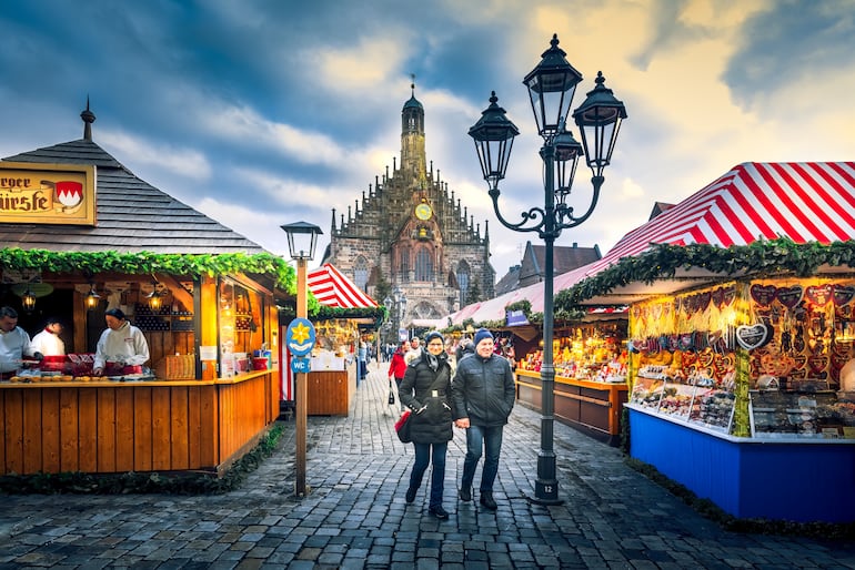 Christkindlesmarkt en Núremberg, Alemania.