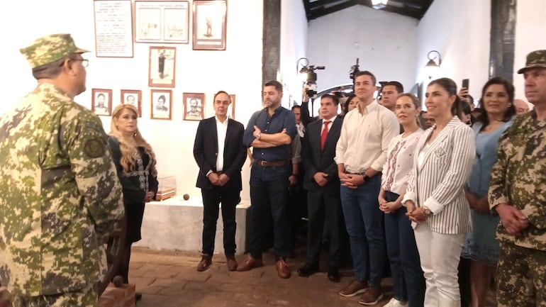 El presidente de la República Santiago Peña, acompañado de su esposa Leticia Ocampos y la gobernadora, recorrieron el museo cuyas mejoras fueron habilitadas hoy.