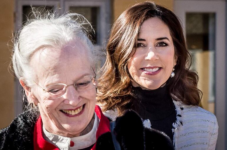 La reina Margarita II y la princesa Mary de Dinamarca.