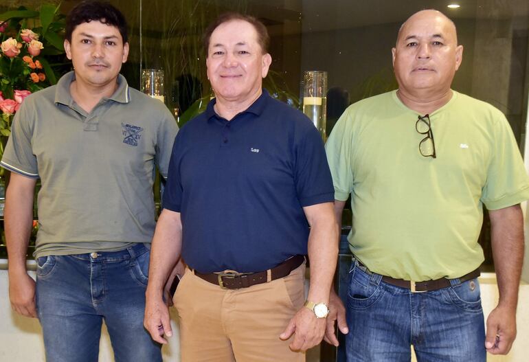 Jorge Romero, Eugenio Aquino y Jorge Brítez.