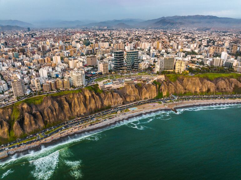 Vista aérea de Lima, Perú.