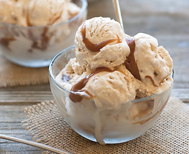 Helado de dulce de leche.