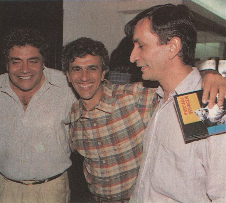 Waly, Caetano, Antonio: tres amigos en una imagen de días felices