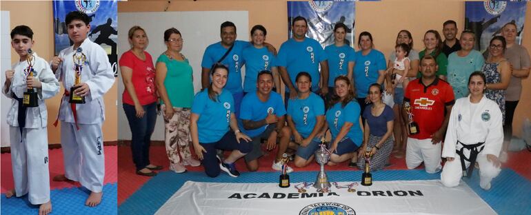 Alumnos y padres celebraron la gran cantidad de trofeos conquistados.