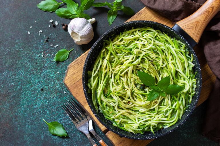 Fideos de zucchini.