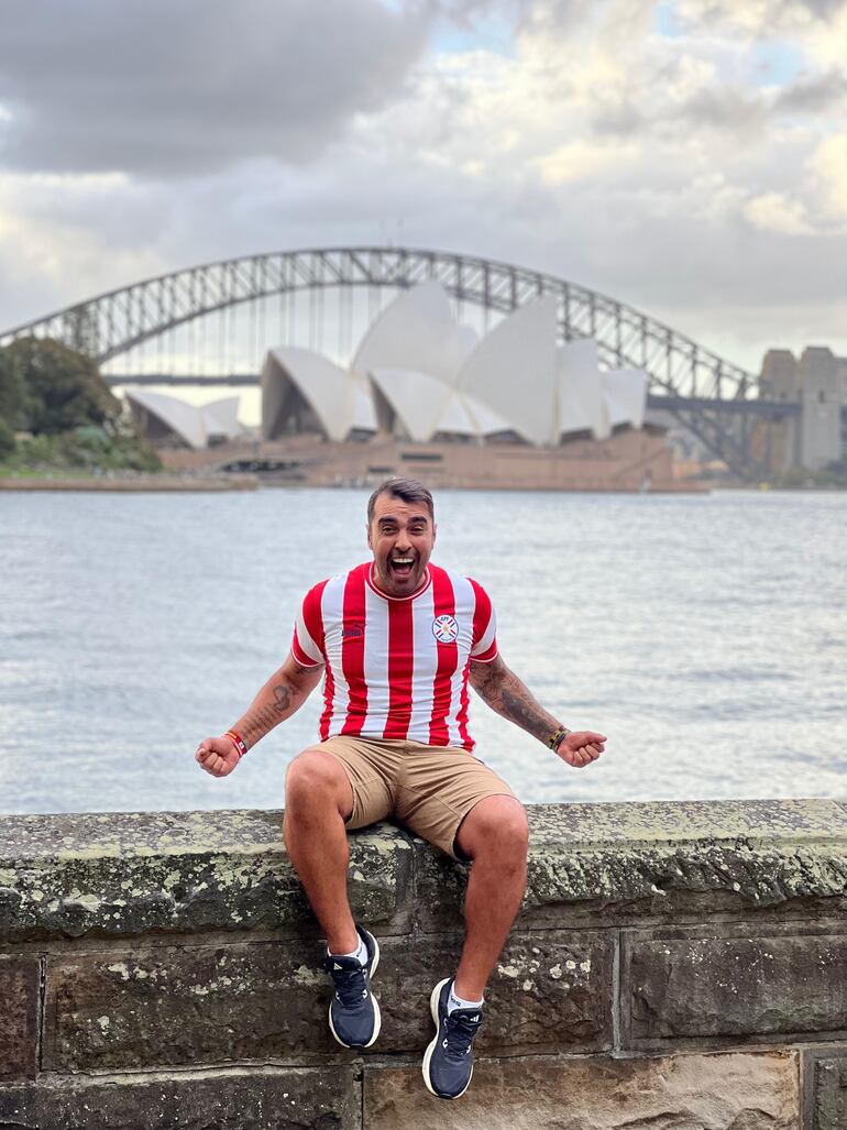 ¡En Sydney, Australia, el esteño Gerardo Franco! (Gentileza)